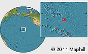 Satellite Location Map of the area around 24° 52' 30" N, 157° 10' 30" W