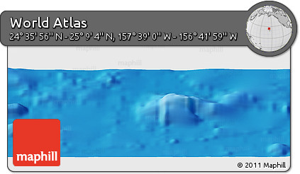 Physical Panoramic Map of the Area around 24° 52' 30" N, 157° 10' 30" W