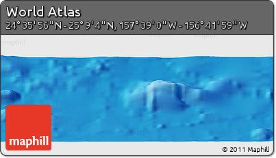 Physical Panoramic Map of the Area around 24° 52' 30" N, 157° 10' 30" W