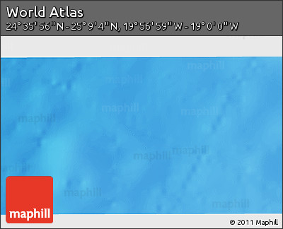 Physical 3D Map of the Area around 24° 52' 30" N, 19° 28' 30" W