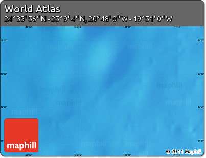 Shaded Relief Map of the Area around 24° 52' 30" N, 20° 19' 30" W
