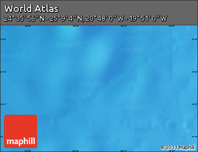 Shaded Relief Map of the Area around 24° 52' 30" N, 20° 19' 30" W