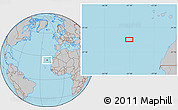 Gray Location Map of the area around 24° 52' 30" N, 21° 10' 29" W