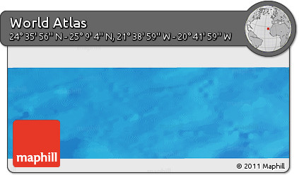 Shaded Relief Panoramic Map of the Area around 24° 52' 30" N, 21° 10' 29" W