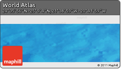 Shaded Relief Panoramic Map of the Area around 24° 52' 30" N, 21° 10' 29" W