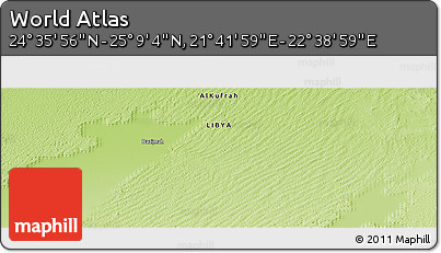 Physical Panoramic Map of the Area around 24° 52' 30" N, 22° 10' 29" E