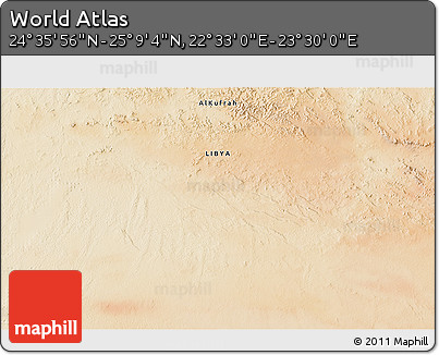 Satellite 3D Map of the Area around 24° 52' 30" N, 23° 1' 29" E