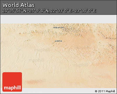 Satellite 3D Map of the Area around 24° 52' 30" N, 23° 1' 29" E