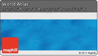 Physical Panoramic Map of the Area around 24° 52' 30" N, 25° 25' 29" W