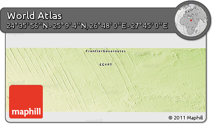 Physical Panoramic Map of the Area around 24° 52' 30" N, 27° 16' 29" E