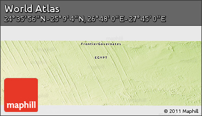 Physical Panoramic Map of the Area around 24° 52' 30" N, 27° 16' 29" E