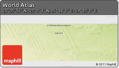 Physical Panoramic Map of the Area around 24° 52' 30" N, 27° 16' 29" E