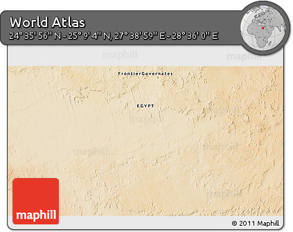 Satellite 3D Map of the Area around 24° 52' 30" N, 28° 7' 30" E