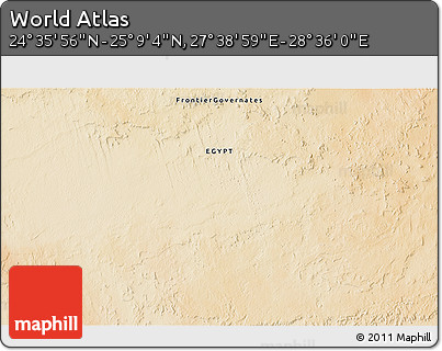Satellite 3D Map of the Area around 24° 52' 30" N, 28° 7' 30" E