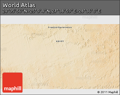 Satellite 3D Map of the Area around 24° 52' 30" N, 28° 7' 30" E