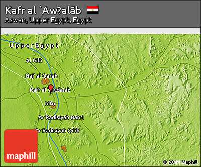 Physical 3D Map of Kafr Al `Awḑalāb