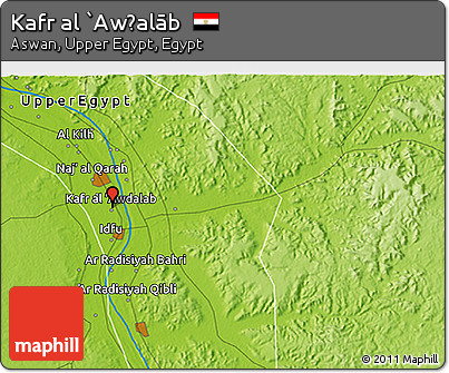 Physical 3D Map of Kafr Al `Awḑalāb
