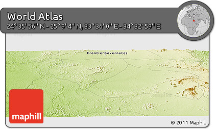 Physical Panoramic Map of the Area around 24° 52' 30" N, 34° 4' 30" E