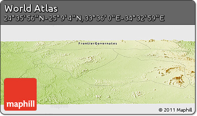 Physical Panoramic Map of the Area around 24° 52' 30" N, 34° 4' 30" E