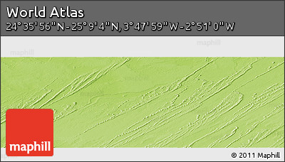 Physical Panoramic Map of the Area around 24° 52' 30" N, 3° 19' 30" W