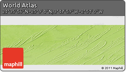 Physical Panoramic Map of the Area around 24° 52' 30" N, 3° 19' 30" W