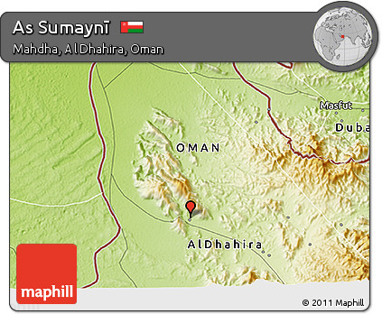 Physical 3D Map of As Sumaynī