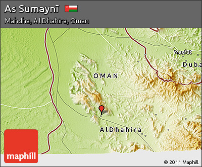 Physical 3D Map of As Sumaynī