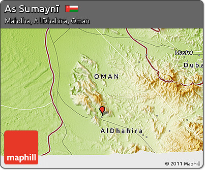 Physical 3D Map of As Sumaynī