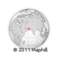 Outline Map of the Area around 24° 52' 30" N, 62° 58' 30" E, rectangular outline
