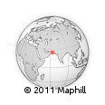 Outline Map of the Area around 24° 52' 30" N, 63° 49' 30" E, rectangular outline