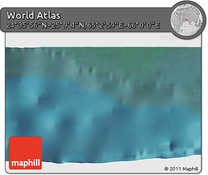Satellite 3D Map of the Area around 24° 52' 30" N, 65° 31' 30" E