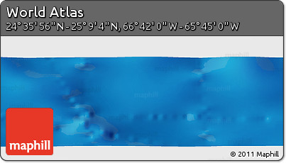 Physical Panoramic Map of the Area around 24° 52' 30" N, 66° 13' 29" W