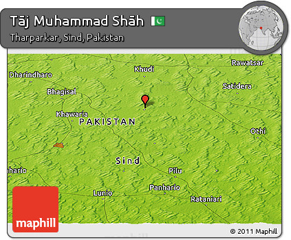 Physical Panoramic Map of Tāj Muhammad Shāh