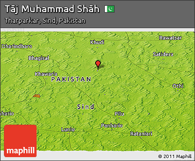Physical Panoramic Map of Tāj Muhammad Shāh