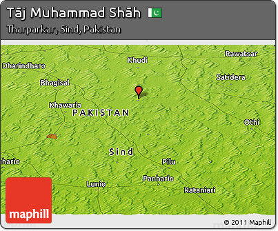 Physical Panoramic Map of Tāj Muhammad Shāh