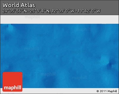 Shaded Relief 3D Map of the Area around 24° 52' 30" N, 72° 10' 30" W