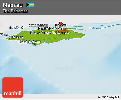 Physical Panoramic Map of Nassau
