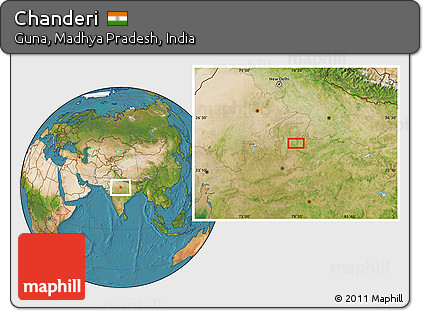 Satellite Location Map of Chanderi