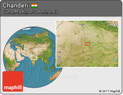 Satellite Location Map of Chanderi