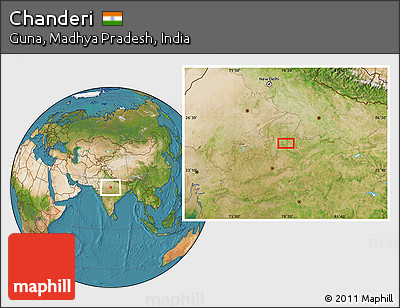 Satellite Location Map of Chanderi
