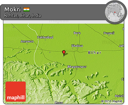 Physical 3D Map of Mokri