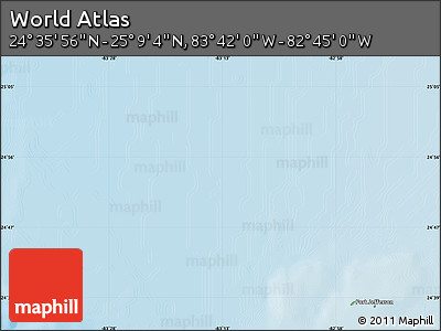 Physical Map of the Area around 24° 52' 30" N, 83° 13' 29" W