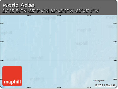Physical Map of the Area around 24° 52' 30" N, 83° 13' 29" W
