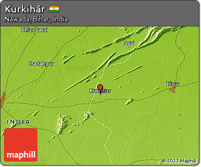 Physical 3D Map of Kurkihār