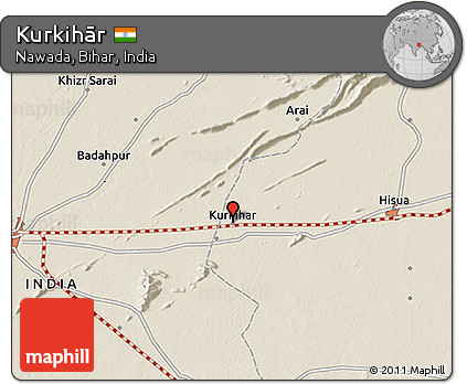 Shaded Relief 3D Map of Kurkihār