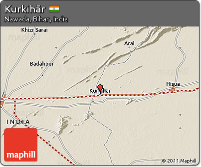 Shaded Relief 3D Map of Kurkihār