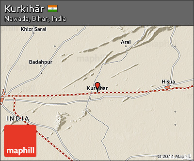 Shaded Relief 3D Map of Kurkihār