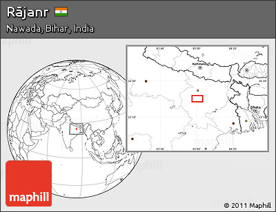 Blank Location Map of Rājanr