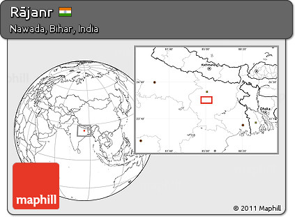 Blank Location Map of Rājanr