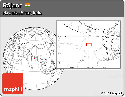 Blank Location Map of Rājanr